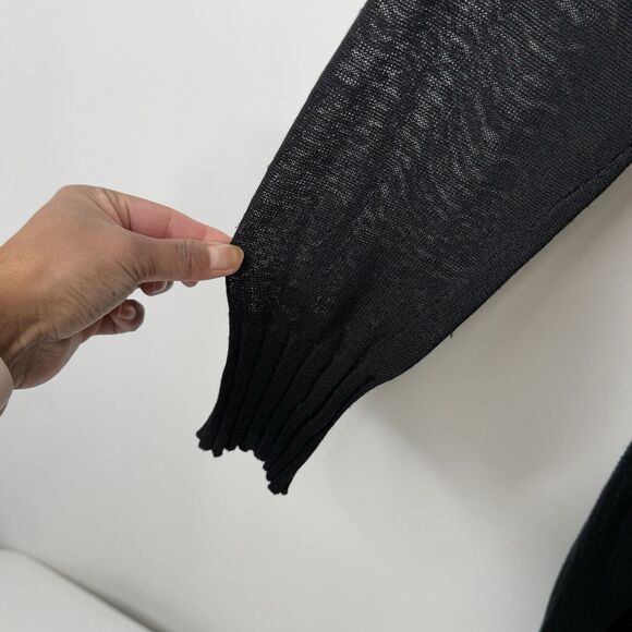 J Crew Long Linen Blend Cardigan Sweater Sz Small Semi Sheer Preppy Minimalist - Picture 7 of 13